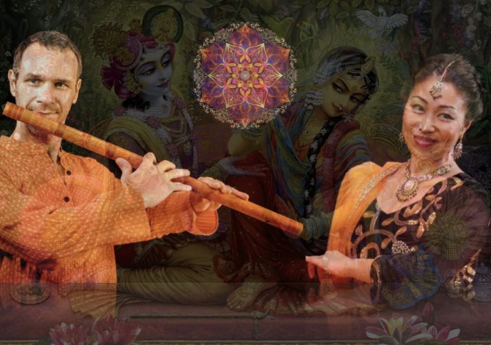 インドの竹笛「バーンスリー」とインド創作舞踊